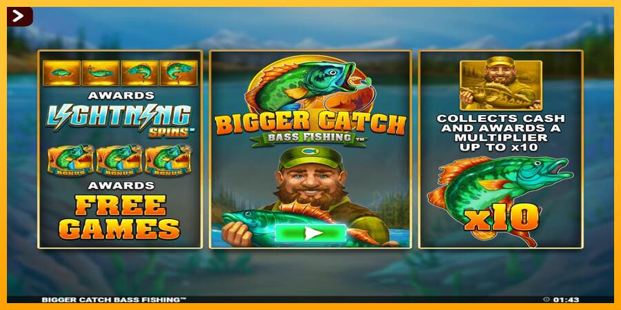 Bigger Catch Bass Fishing Rapid Fire Jackpots macchina da gioco per soldi, immagine 1