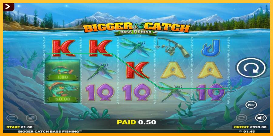 Bigger Catch Bass Fishing Rapid Fire Jackpots macchina da gioco per soldi, immagine 3