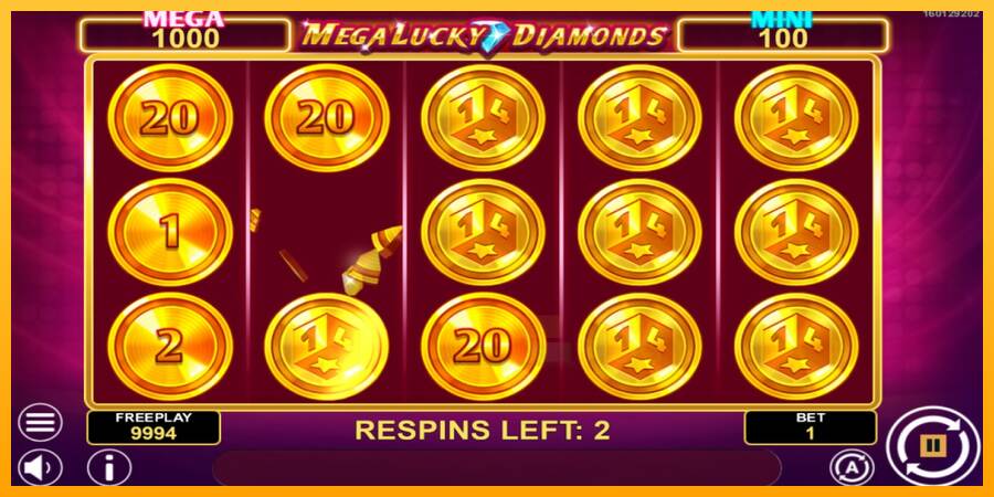 Mega Lucky Diamonds Hold & Win macchina da gioco per soldi, immagine 3