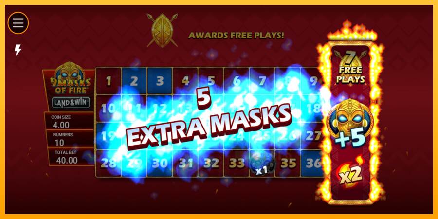 9 Masks of Fire Land & Win macchina da gioco per soldi, immagine 3