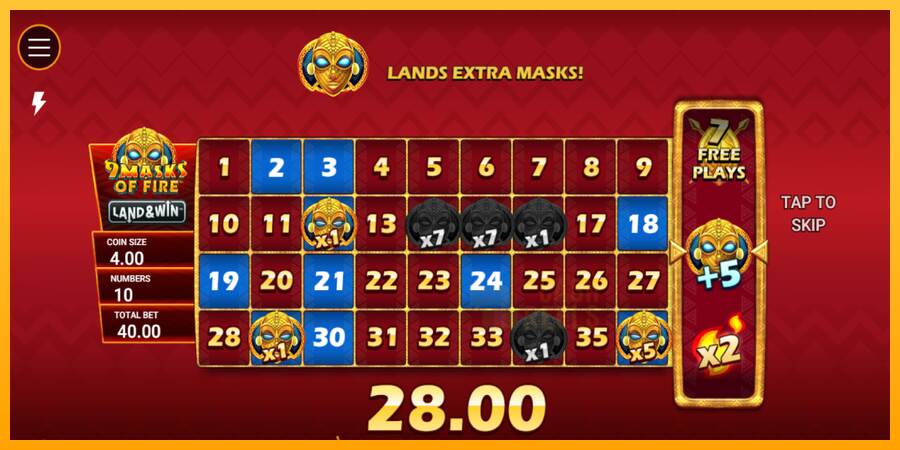 9 Masks of Fire Land & Win macchina da gioco per soldi, immagine 4