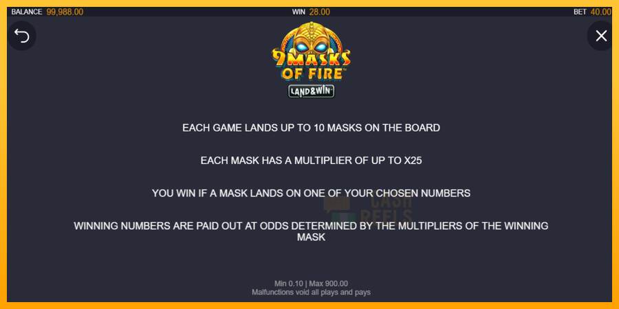 9 Masks of Fire Land & Win macchina da gioco per soldi, immagine 6