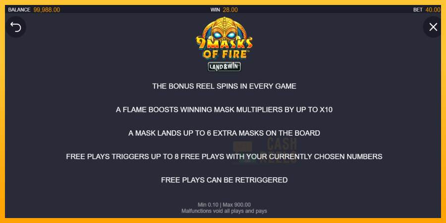 9 Masks of Fire Land & Win macchina da gioco per soldi, immagine 7