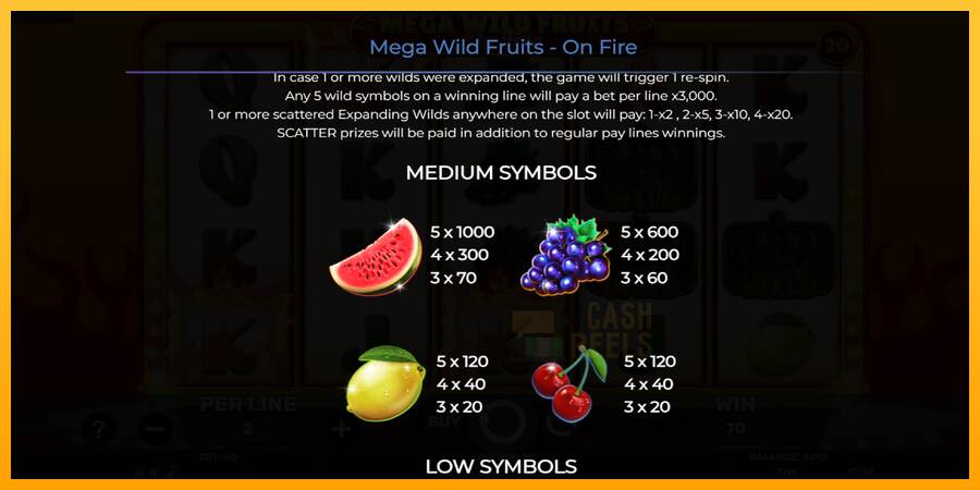 Mega Wild Fruits - On Fire macchina da gioco per soldi, immagine 6