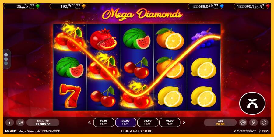 Mega Diamonds macchina da gioco per soldi, immagine 2