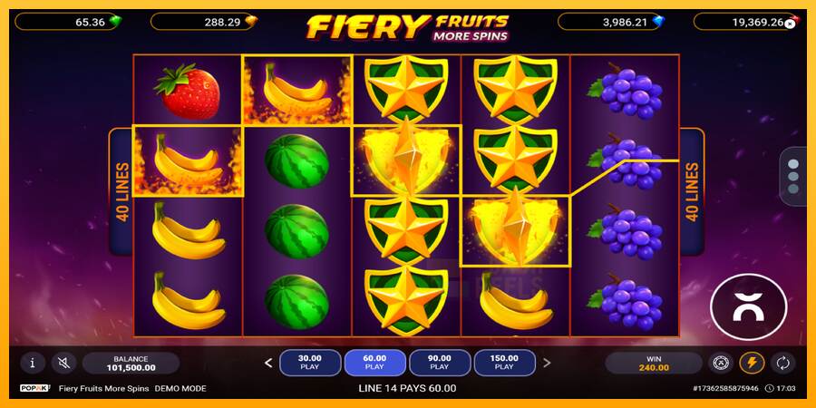 Fiery Fruits More Spins macchina da gioco per soldi, immagine 3