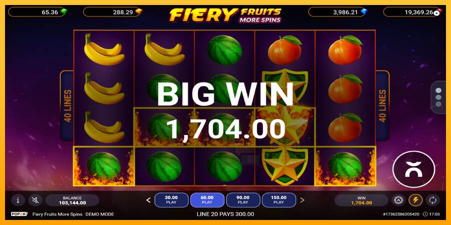 Fiery Fruits More Spins macchina da gioco per soldi, immagine 4