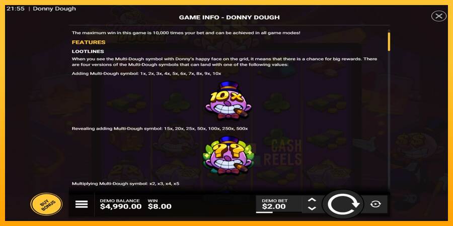 Donny Dough macchina da gioco per soldi, immagine 4