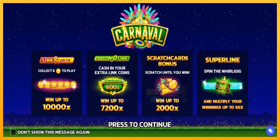 Carnaval Link&Win macchina da gioco per soldi, immagine 1