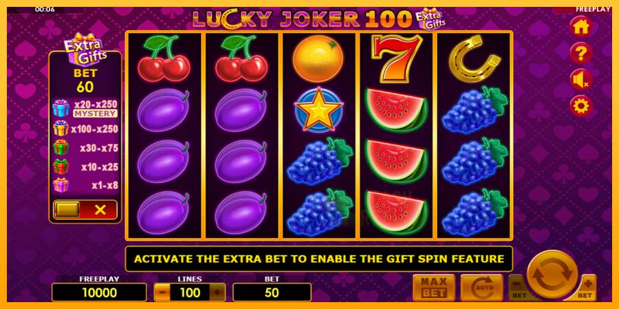 Lucky Joker 100 Extra Gifts macchina da gioco per soldi, immagine 2