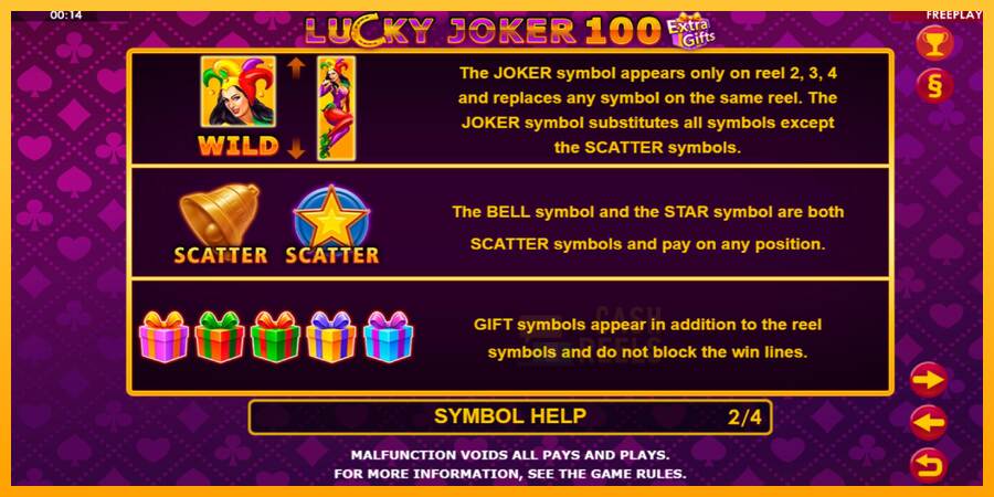 Lucky Joker 100 Extra Gifts macchina da gioco per soldi, immagine 7