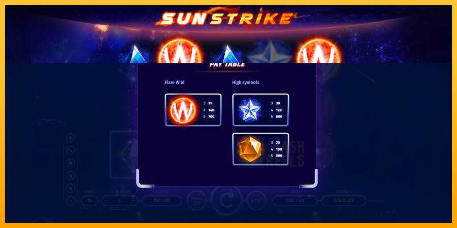 Sun Strike macchina da gioco per soldi, immagine 5