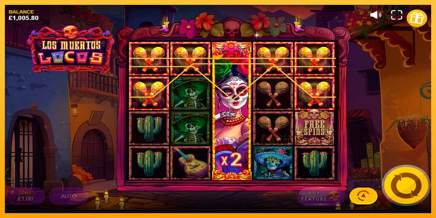 Los Muertos Locos macchina da gioco per soldi, immagine 3