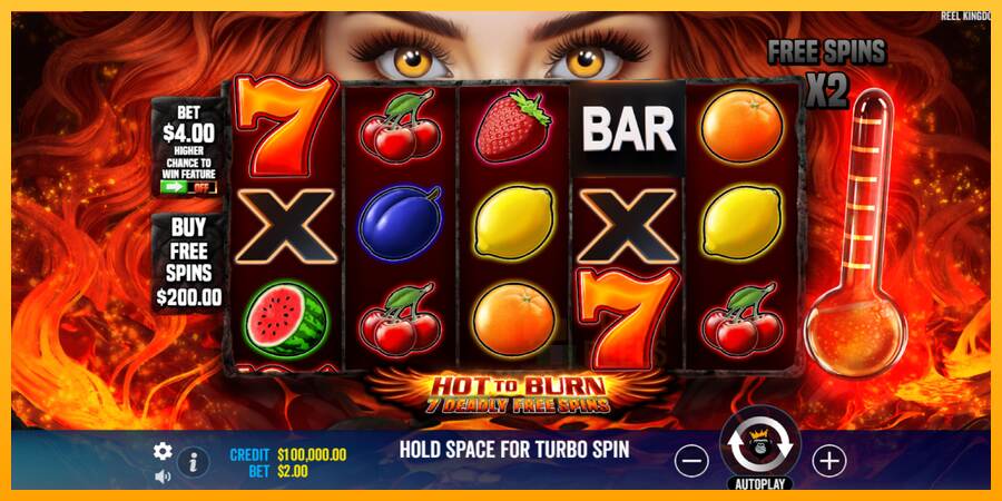 Hot to Burn - 7 Deadly Free Spins macchina da gioco per soldi, immagine 2