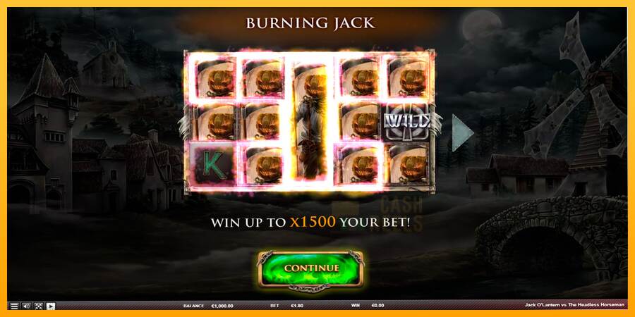 Jack OLantern Vs the Headless Horseman macchina da gioco per soldi, immagine 1