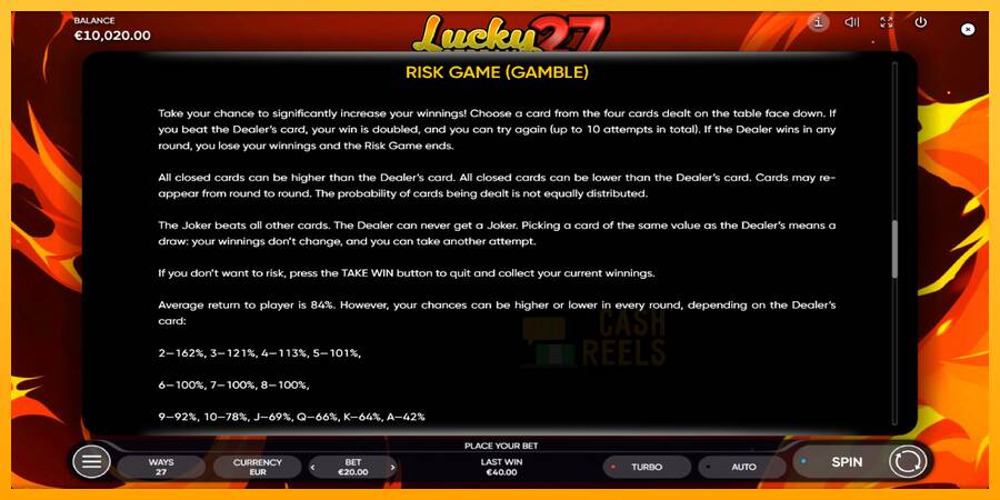 Lucky Streak 27 macchina da gioco per soldi, immagine 6