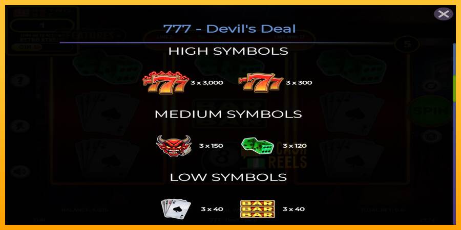 777 Devils Deal macchina da gioco per soldi, immagine 5