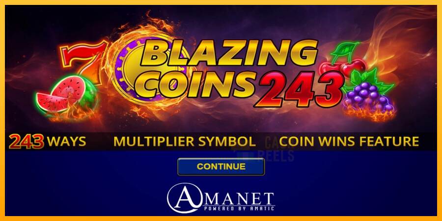 Blazing Coins 243 macchina da gioco per soldi, immagine 1