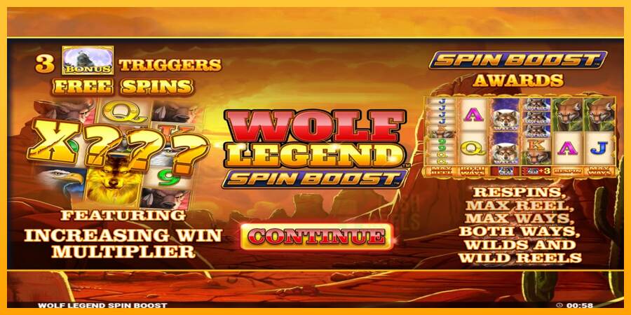 Wolf Legend Spin Boost macchina da gioco per soldi, immagine 1