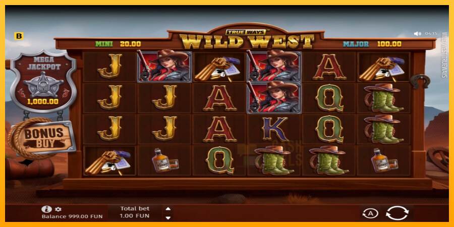 Wild West Trueways macchina da gioco per soldi, immagine 2