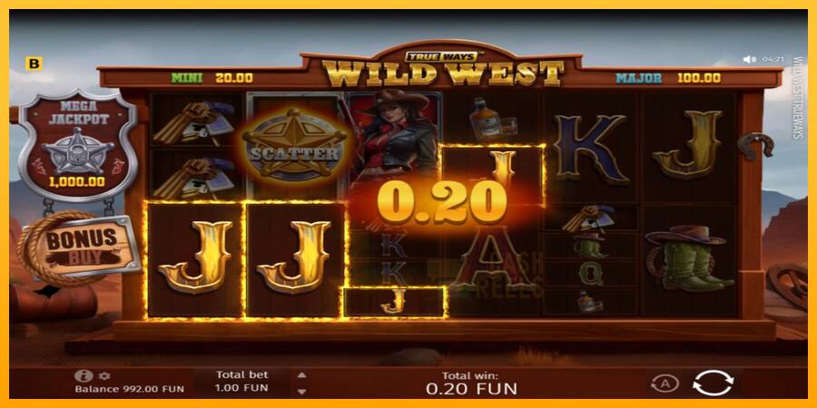 Wild West Trueways macchina da gioco per soldi, immagine 3