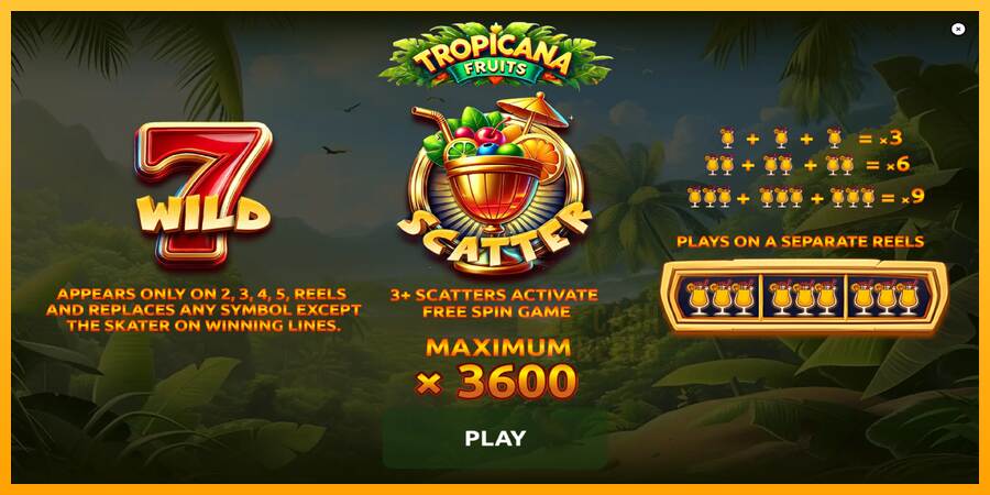 Tropicana Fruits macchina da gioco per soldi, immagine 1