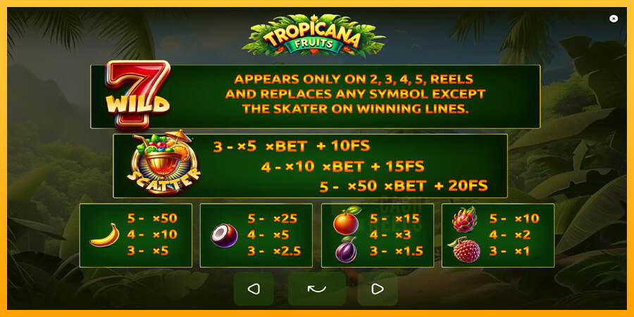 Tropicana Fruits macchina da gioco per soldi, immagine 5