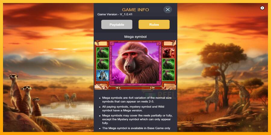 Mega Wild Safari macchina da gioco per soldi, immagine 7