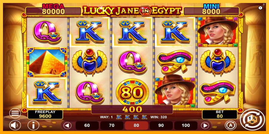 Lucky Jane in Egypt Hold & Win macchina da gioco per soldi, immagine 3