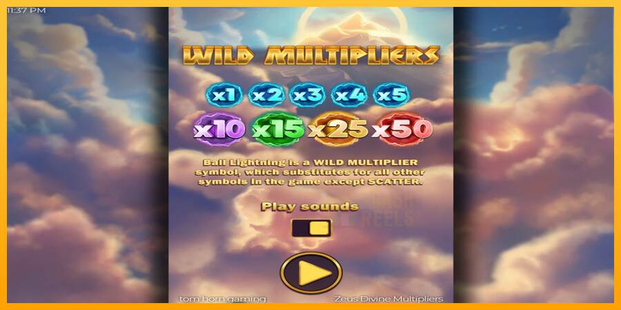 Zeus Divine Multipliers macchina da gioco per soldi, immagine 1