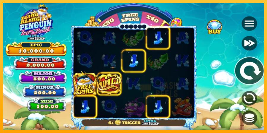 Bling Bling Penguin: Ice On The Beach macchina da gioco per soldi, immagine 2