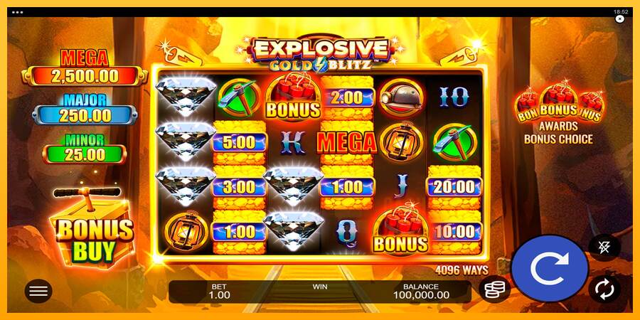 Explosive Gold Blitz macchina da gioco per soldi, immagine 1