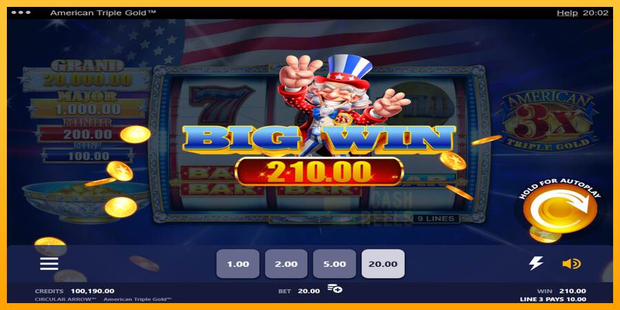 American Triple Gold macchina da gioco per soldi, immagine 2