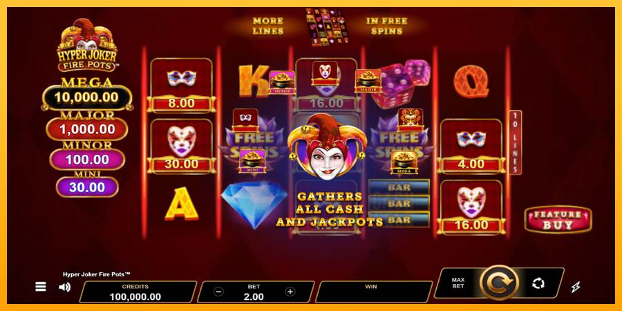 Hyper Joker Fire Pots macchina da gioco per soldi, immagine 1