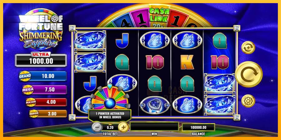 Wheel of Fortune Shimmering Sapphires macchina da gioco per soldi, immagine 2