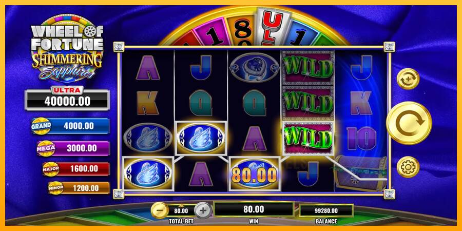 Wheel of Fortune Shimmering Sapphires macchina da gioco per soldi, immagine 3