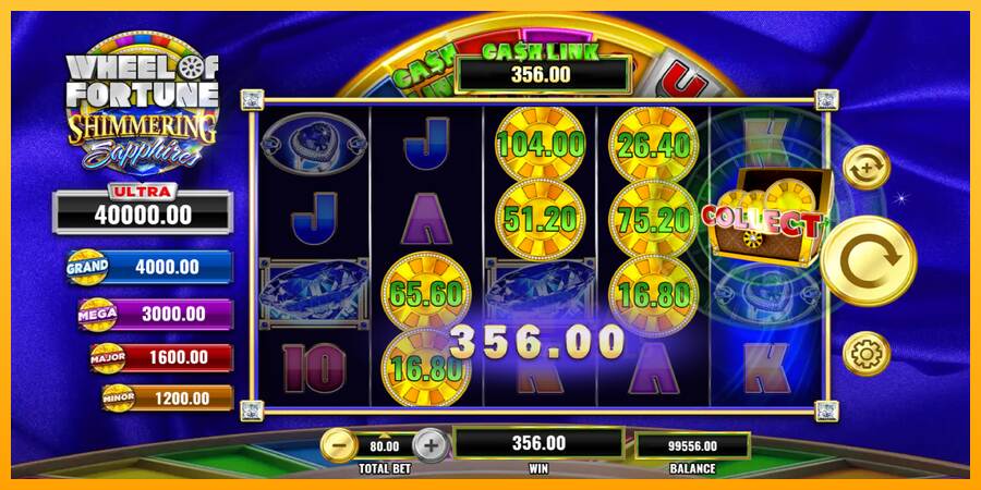 Wheel of Fortune Shimmering Sapphires macchina da gioco per soldi, immagine 4