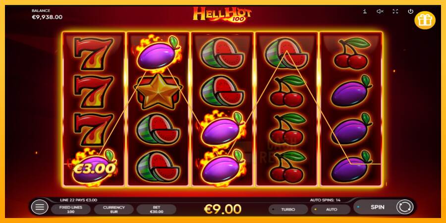 Hell Hot 100 macchina da gioco per soldi, immagine 2