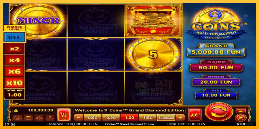 9 Coins Grand Diamond Edition Halloween Jackpots macchina da gioco per soldi, immagine 2