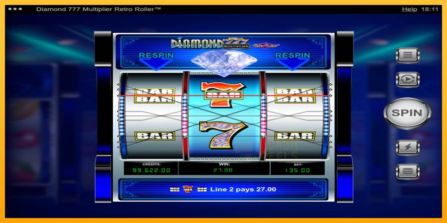 Diamond 777 Multiplier Retro Roller macchina da gioco per soldi, immagine 3