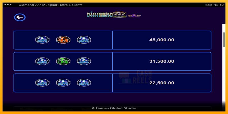 Diamond 777 Multiplier Retro Roller macchina da gioco per soldi, immagine 5