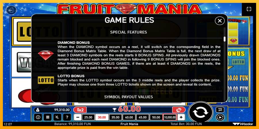 Fruit Mania macchina da gioco per soldi, immagine 7