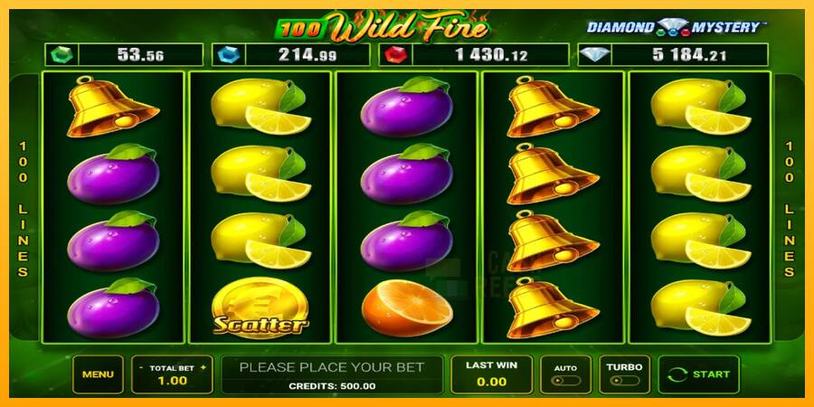 Diamond Mystery 100 Wild Fire macchina da gioco per soldi, immagine 1