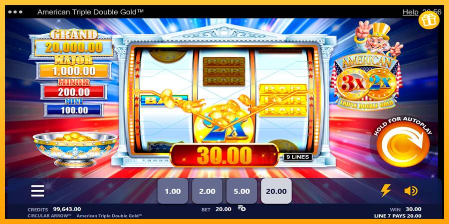 American Triple Double Gold macchina da gioco per soldi, immagine 5