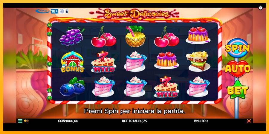 Sweet Delicacies macchina da gioco per soldi, immagine 1