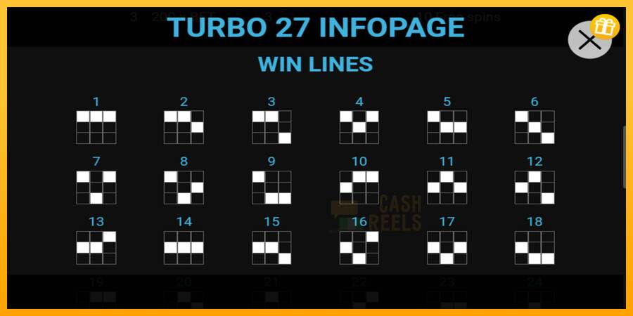 Turbo 27 macchina da gioco per soldi, immagine 4