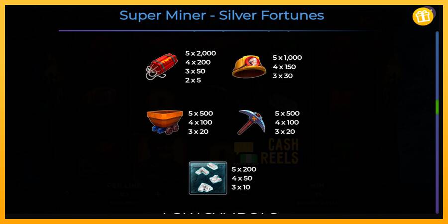 Super Miner Silver Fortunes macchina da gioco per soldi, immagine 6