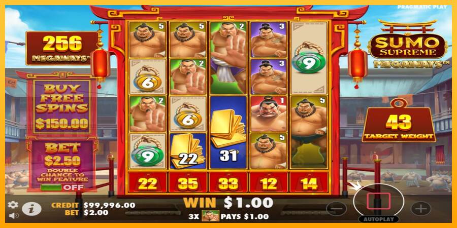 Sumo Supreme Megaways macchina da gioco per soldi, immagine 3