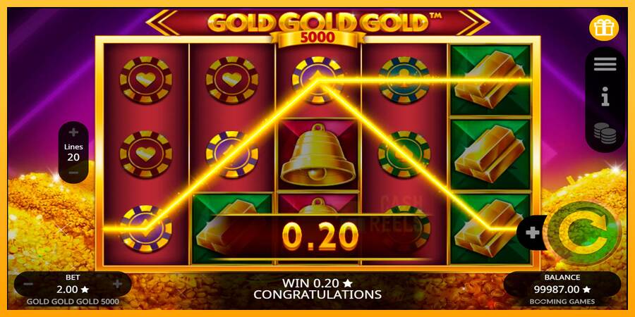 Gold Gold Gold 5000 macchina da gioco per soldi, immagine 3