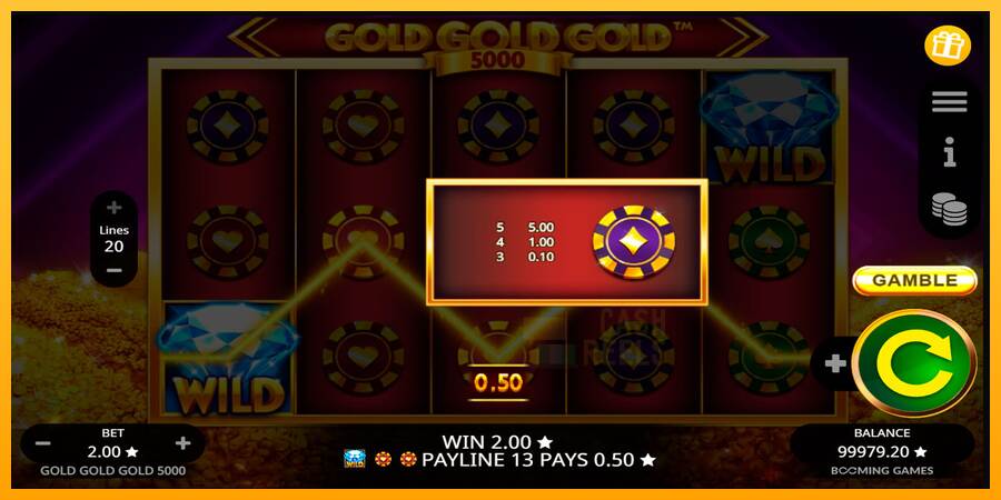 Gold Gold Gold 5000 macchina da gioco per soldi, immagine 6